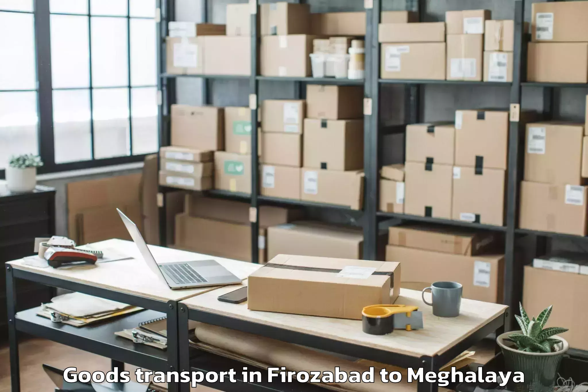 Reliable Firozabad to Pynursla Goods Transport